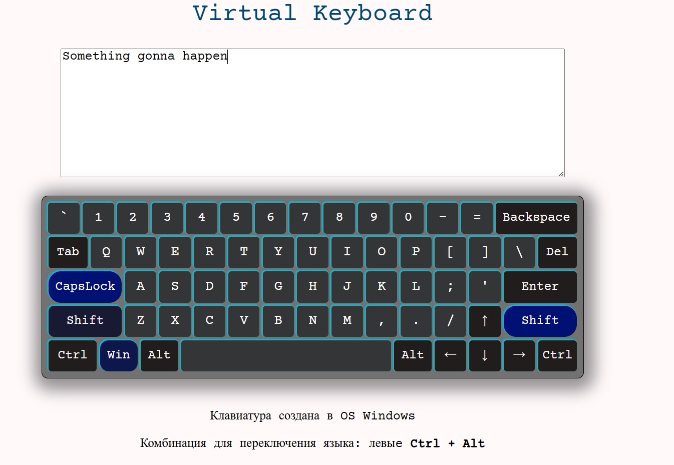 Virtual Keyboard preview